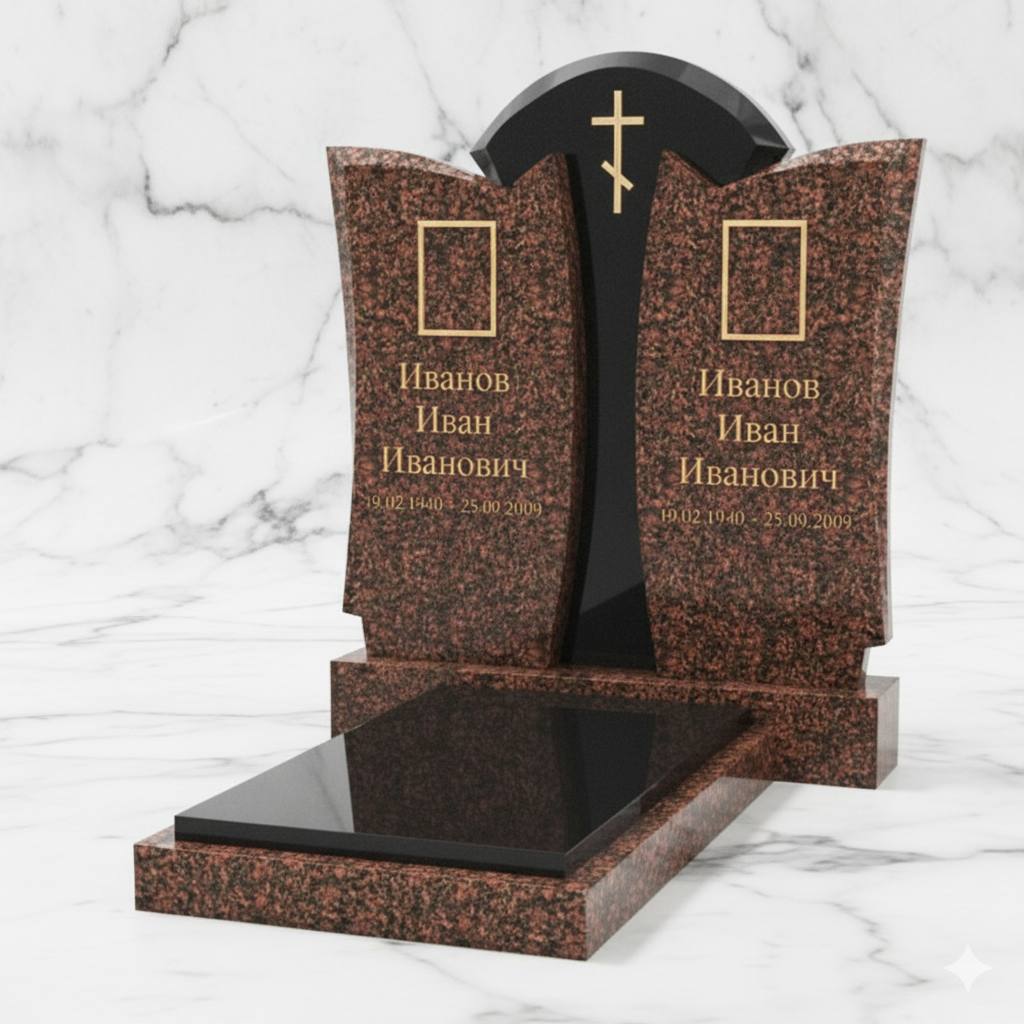 Подвійний гранітний пам'ятник